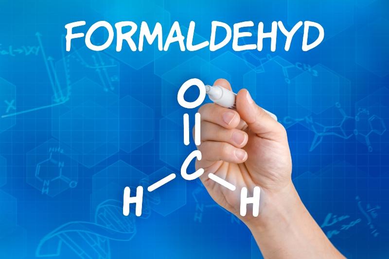 Chemische Strukturformel von Formaldehyd