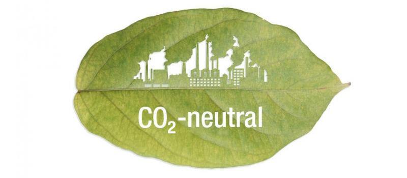 Blatt-mit-Industrie-CO2-neutral Ausstoss von Kohlenstoffdioxid in der Chemie