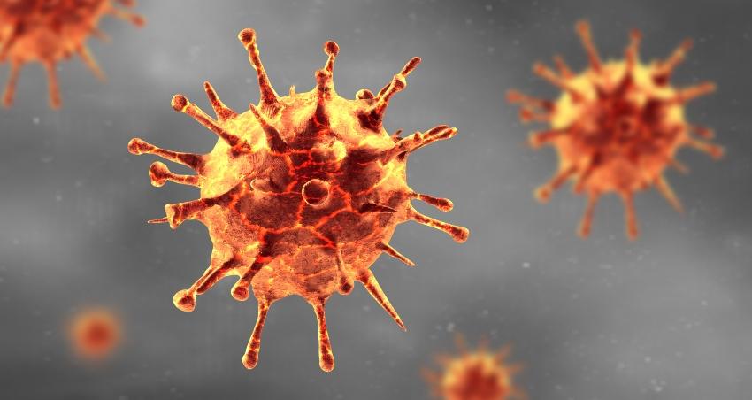 Viren, computeranimierte Nahaufnahme - Biozide wirken dagegen
