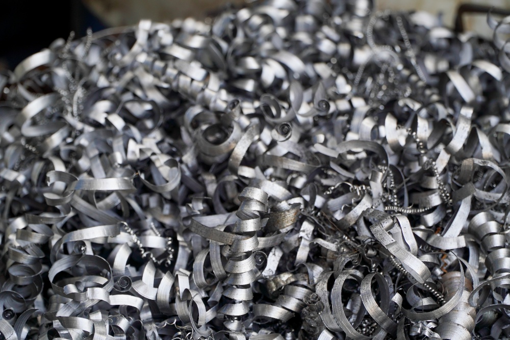 Recycling von Stahlschrott - Aluminiumspäne