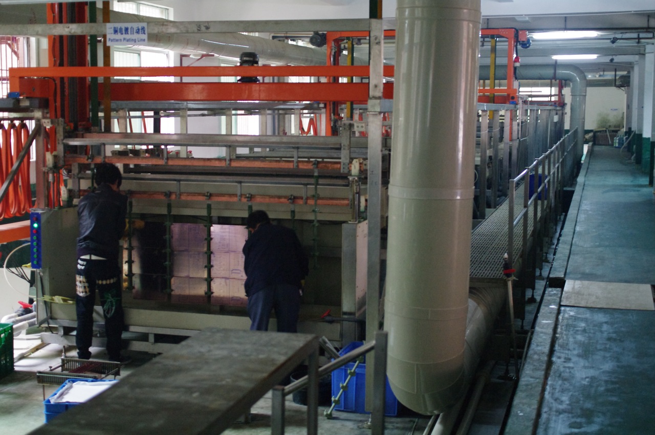 Industrielle Galvanikanlage zur Herstellung von Leiterplatten