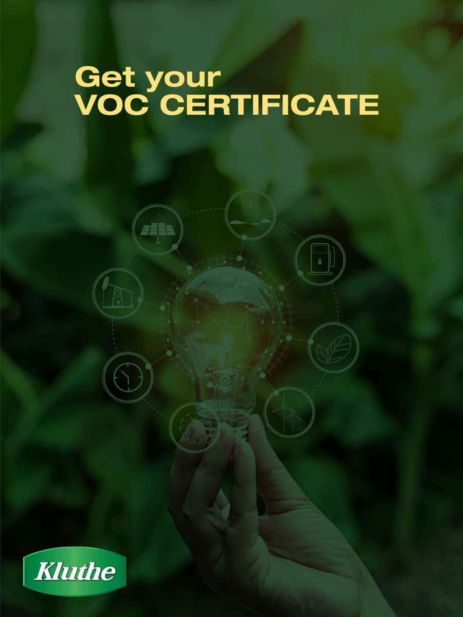 Get your VOC certificate now at Kluthe
